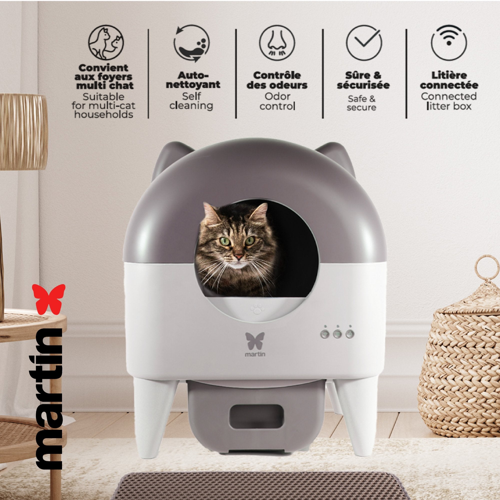 WC Automático Para Gatos Martin 76 L