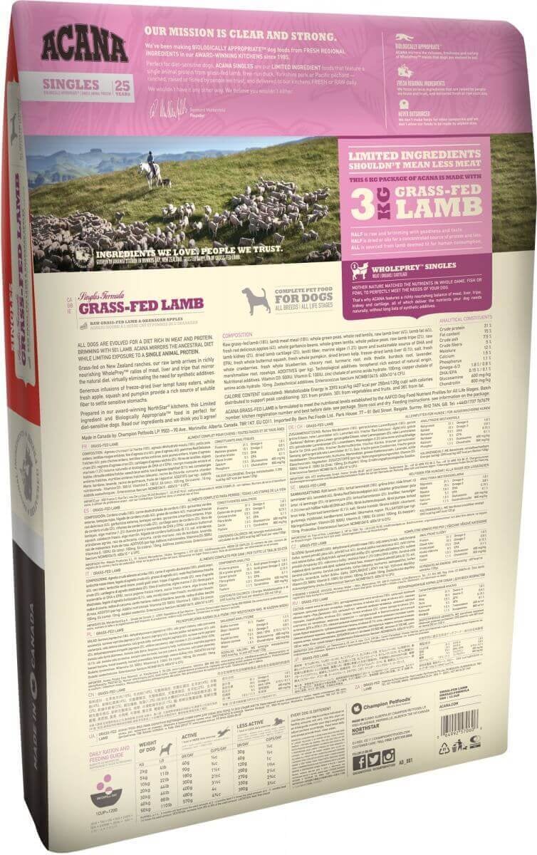 Acana Singles Dog Grass-fed Lamb